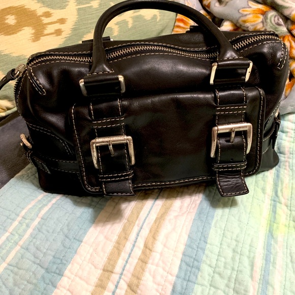 Michael Kors❤️🎁classic📌rare beautiful vintage📌Black Leather satchel - Picture 2 of 16